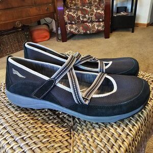 Dansko Hazel Mary Jane Shoes Womens Size 11-11.5 EU 41 Black Suede Mesh Comfort